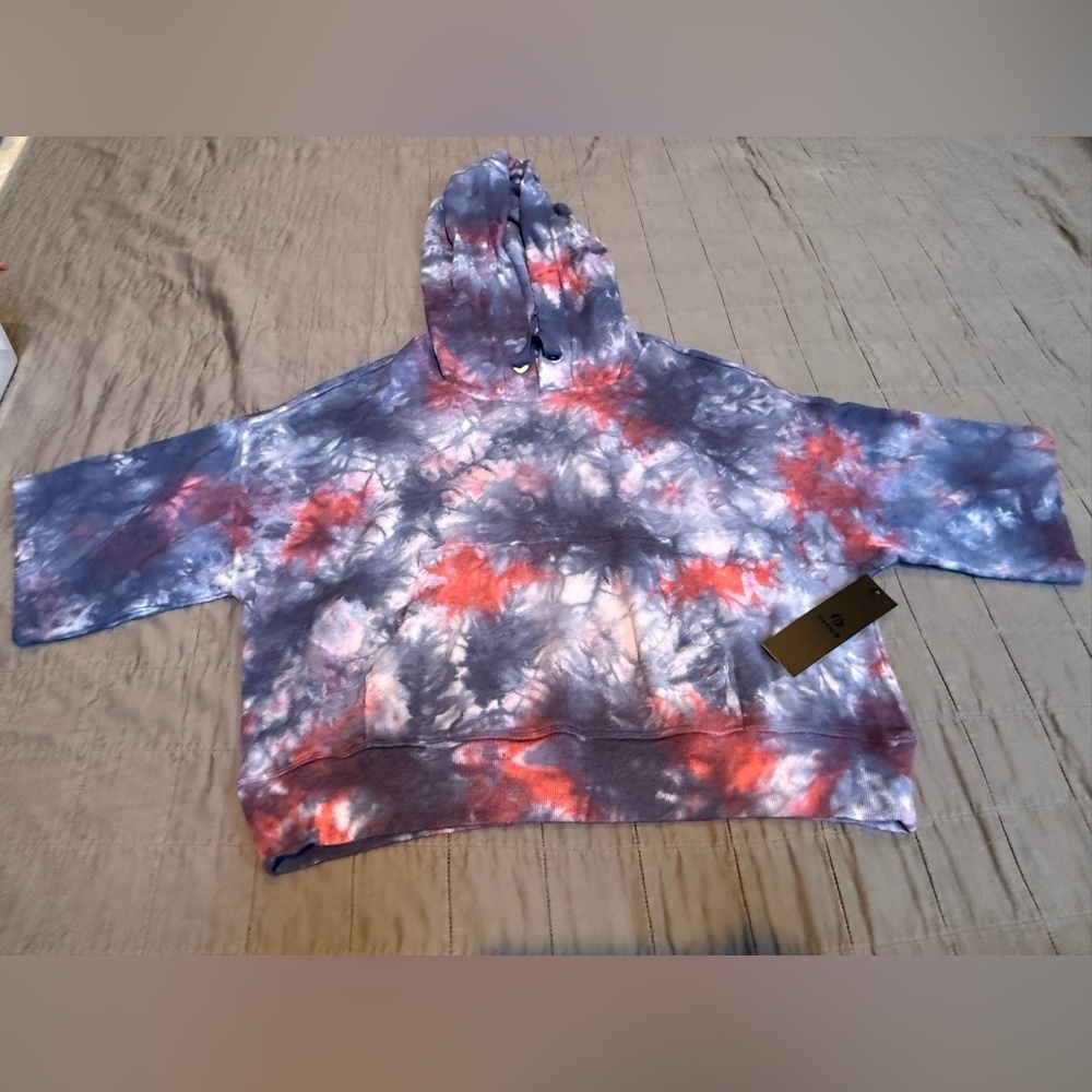 Mono B Knit Top in Blue and Red